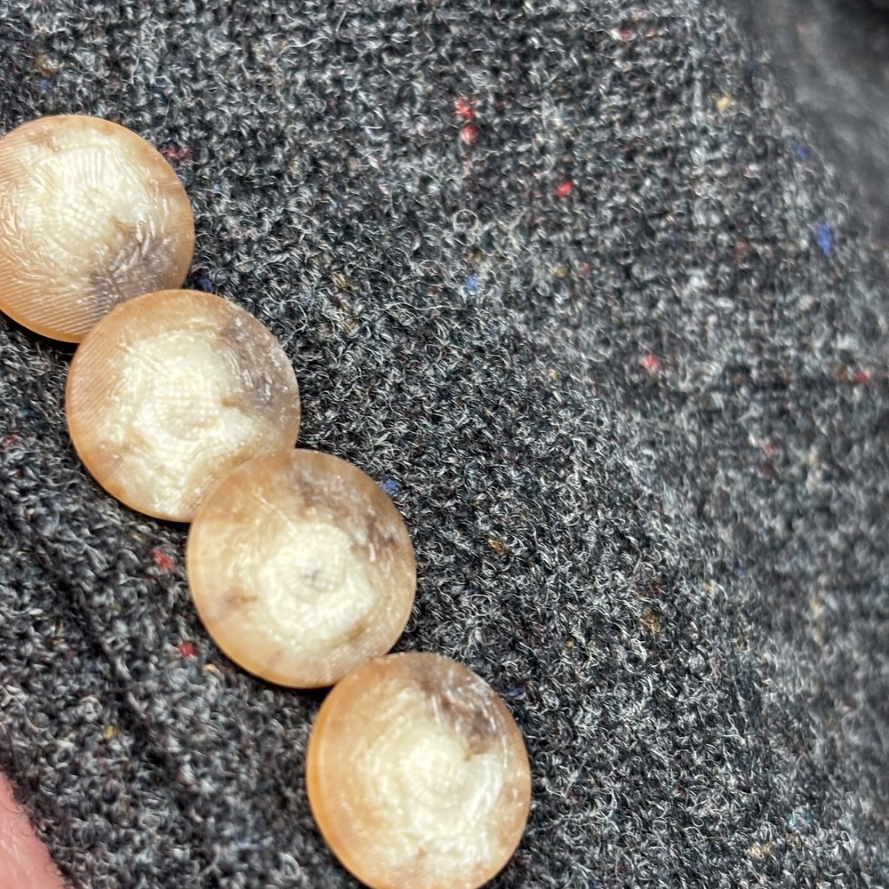Vintage Austin Reed Wool Tweed Blazer Mens 42R Grey Flecked Sport Coat USA Made - Picture 8 of 16